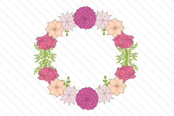 Download Floral Wreath Svg Cut File By Creative Fabrica Crafts Creative Fabrica SVG Cut Files