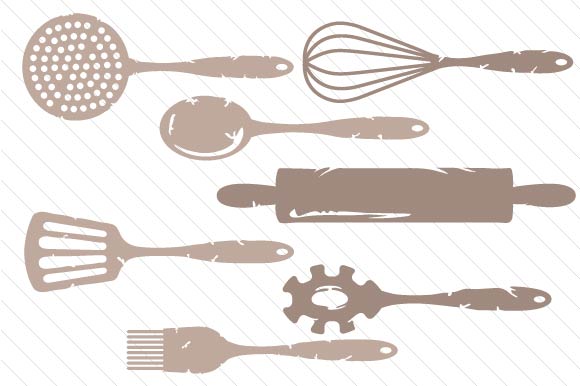 Kitchen Utensils Coloring Graphic by Revidevi · Creative Fabrica