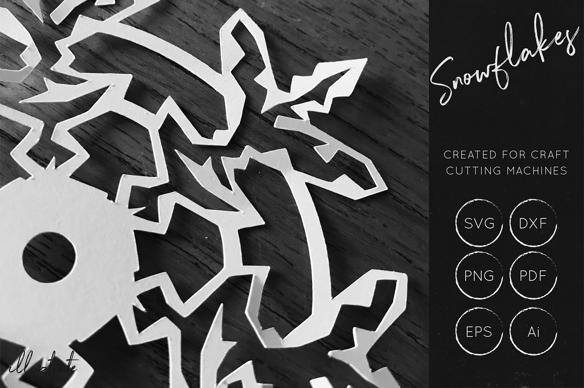 Download SnowFlake SVG Cut File Bundle (Graphic) by illuztrate ...