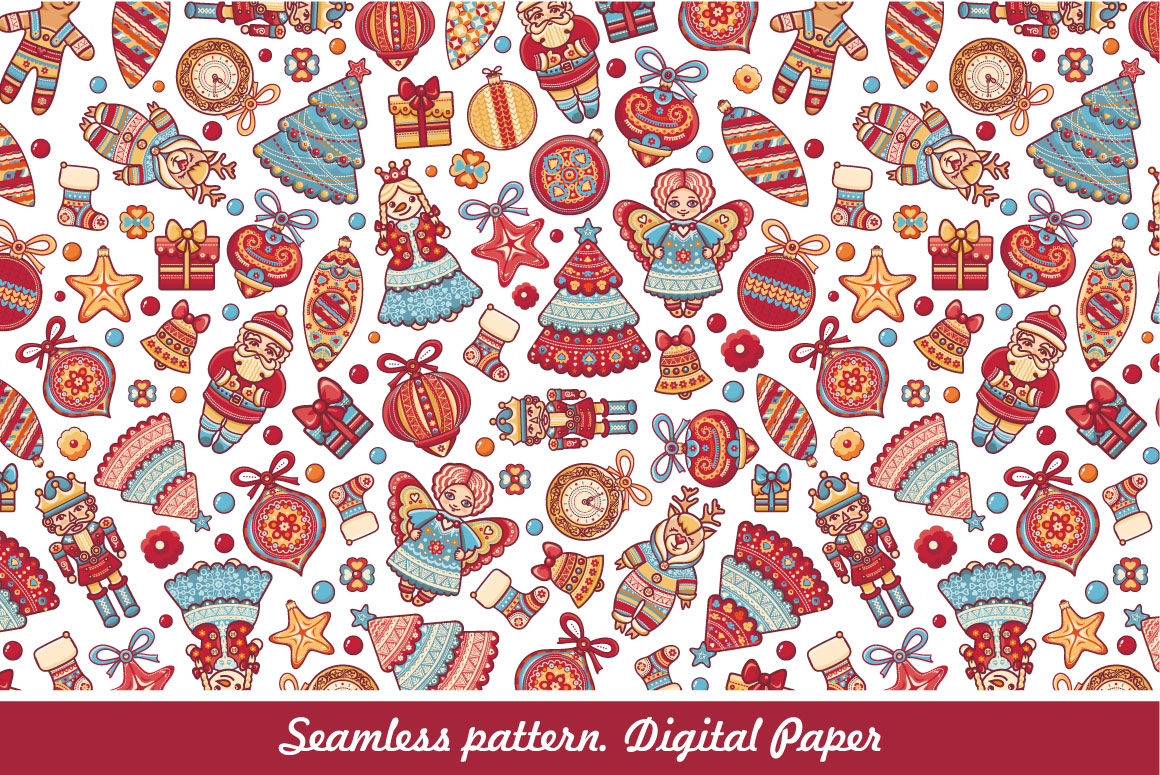 Cute Christmas Scrapbook Paper Graphic by Pro Designer Team · Creative  Fabrica