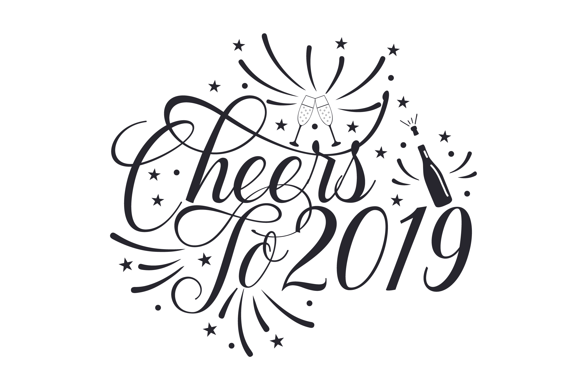 Cheers to 2019 SVG Cut file by Creative Fabrica Crafts - Creative Fabrica.