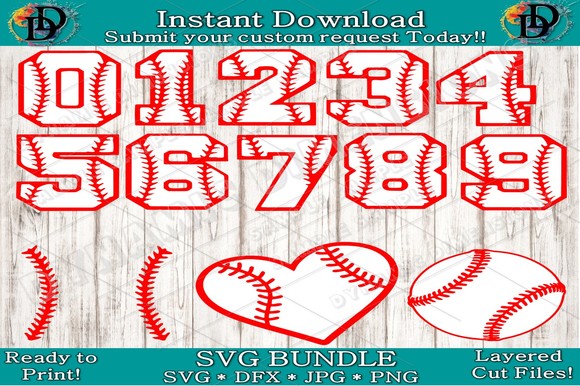 Baseball Number Font Graphic by Dynamic Dimensions · Creative Fabrica