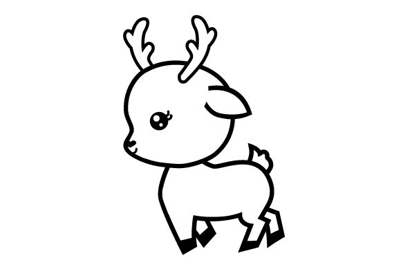 Download Baby Deer Cartoon (SVG Cut file) by Creative Fabrica ...