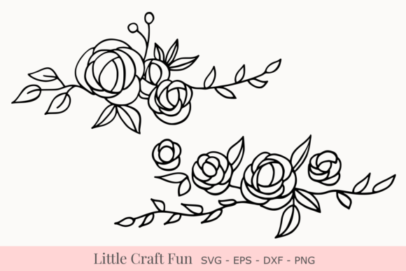 Download Free Flowers Graphic By Little Craft Fun Creative Fabrica SVG Cut Files
