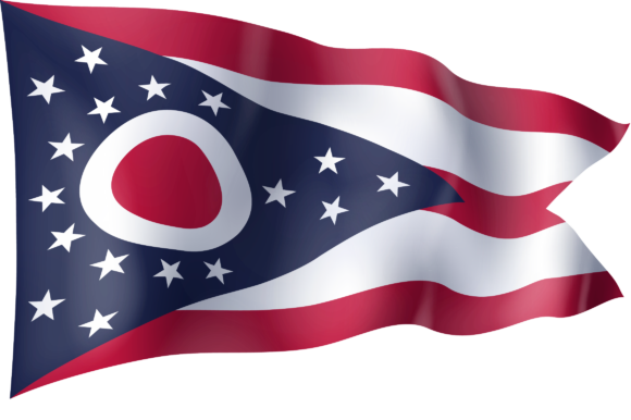 Waving Flag Of Ohio Graphic By Ingofonts · Creative Fabrica