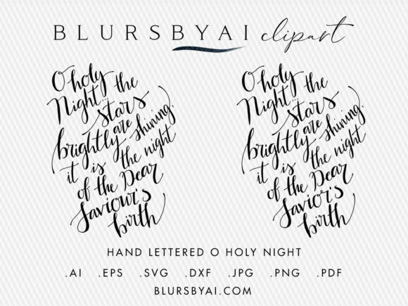 O Holy Night Lyrics Clipart Graphic by blursbyai · Creative Fabrica