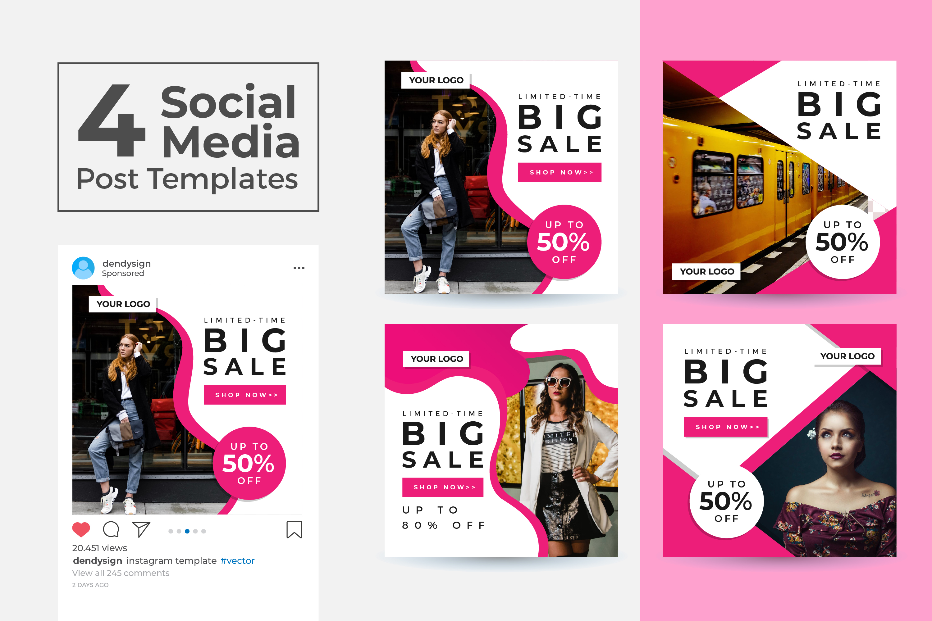 Social Media Post Template Vol 43 Graphic by dendysign · Creative Fabrica