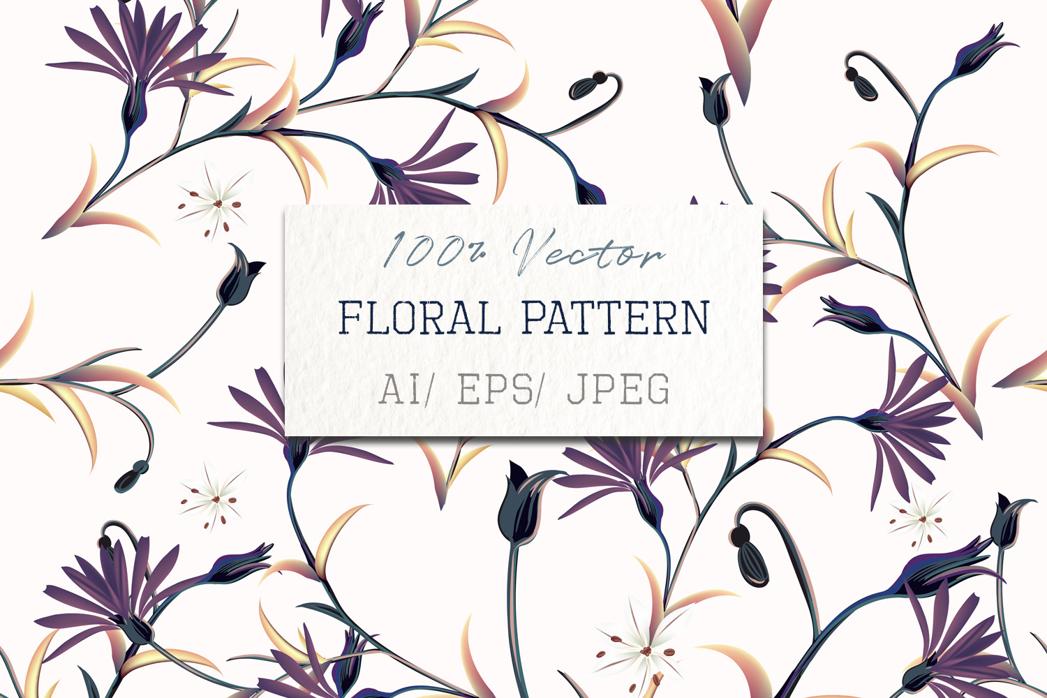 Fashion Vector Pattern With Flowers Graphic By Fleurartmariia Creative Fabrica