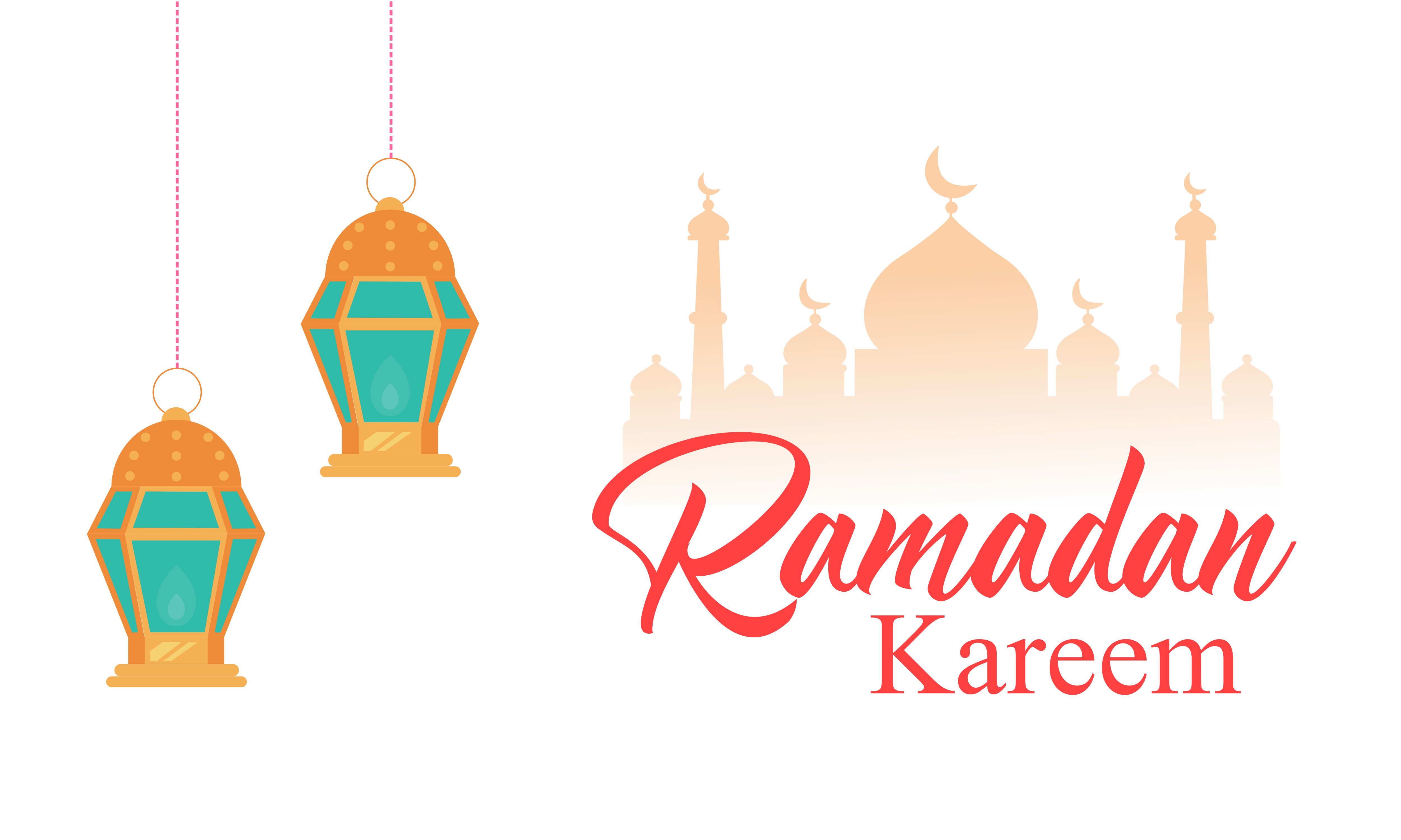 Ramadan Kareem and Mubarak Greeting Back Graphic by 2qnah · Creative ...