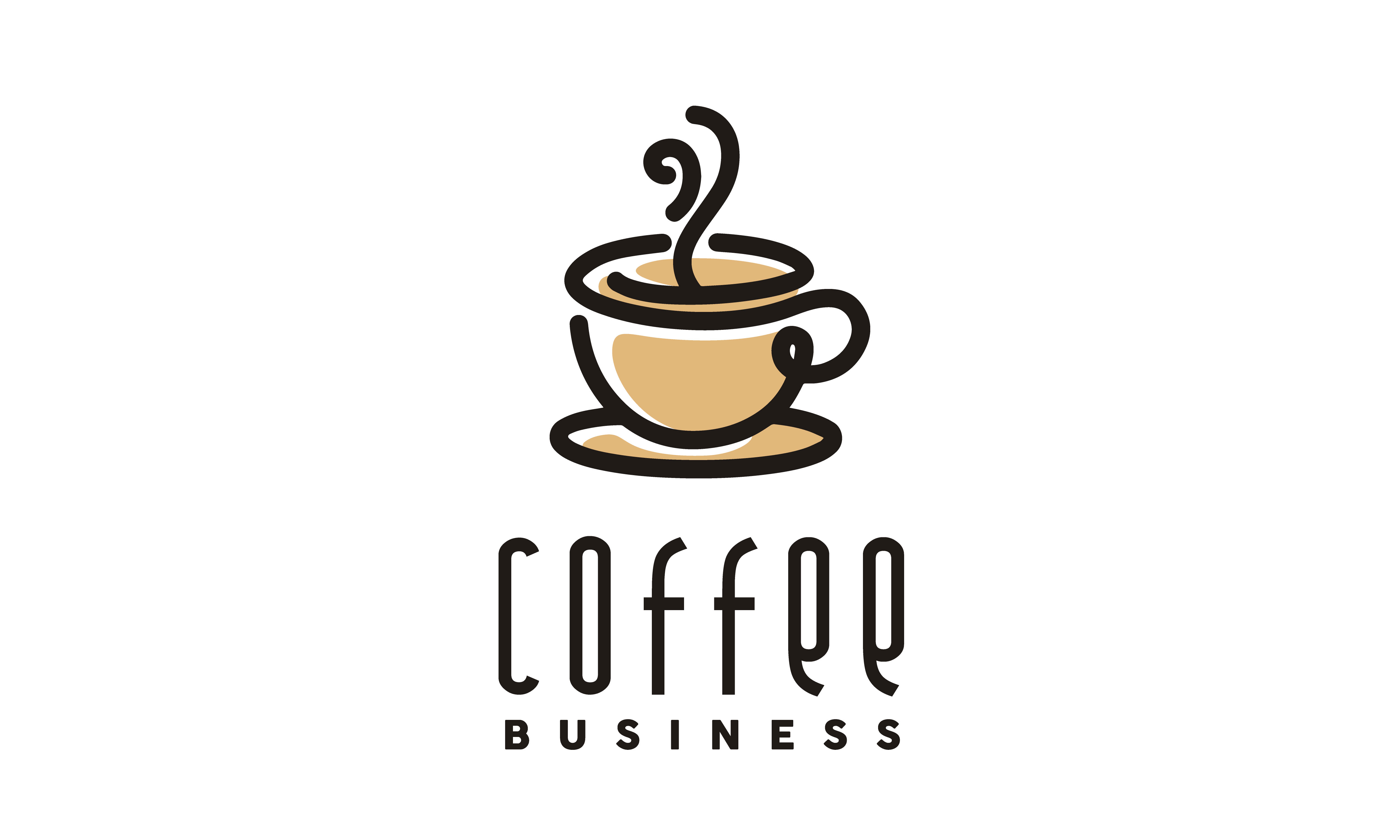 Brown Coffee Cup Smoke, Cafe Bar Logo Graphic by Enola99d · Creative Fabrica
