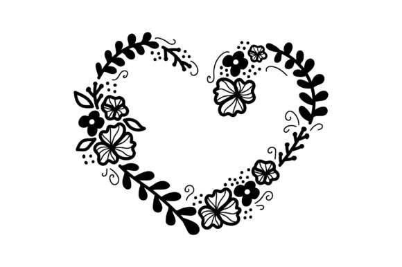 Download Heart-shaped Flower Wreath (SVG Cut file) by Creative ...