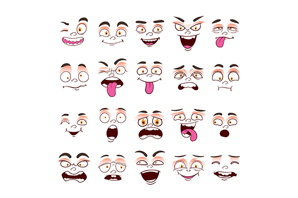 Cute Cartoon Face Expression Set Graphic by GRAPPIX studio · Creative ...