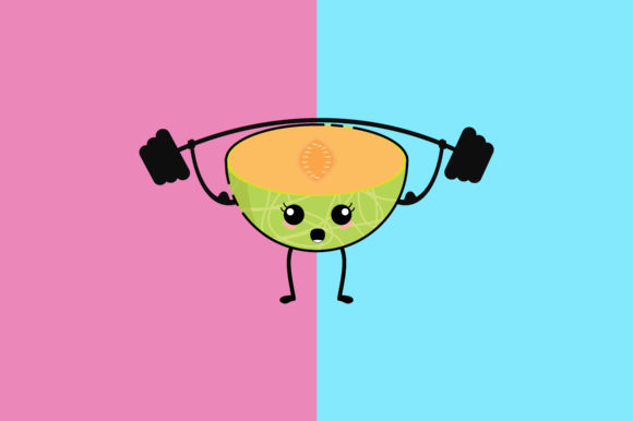 Melon Kawaii Cute Illustration Graphic By Purplebubble · Creative Fabrica 