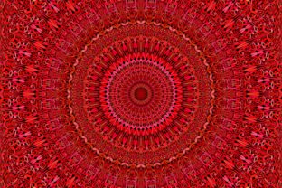 Seamless Red Mandala Pattern Gráfico por davidzydd · Creative Fabrica