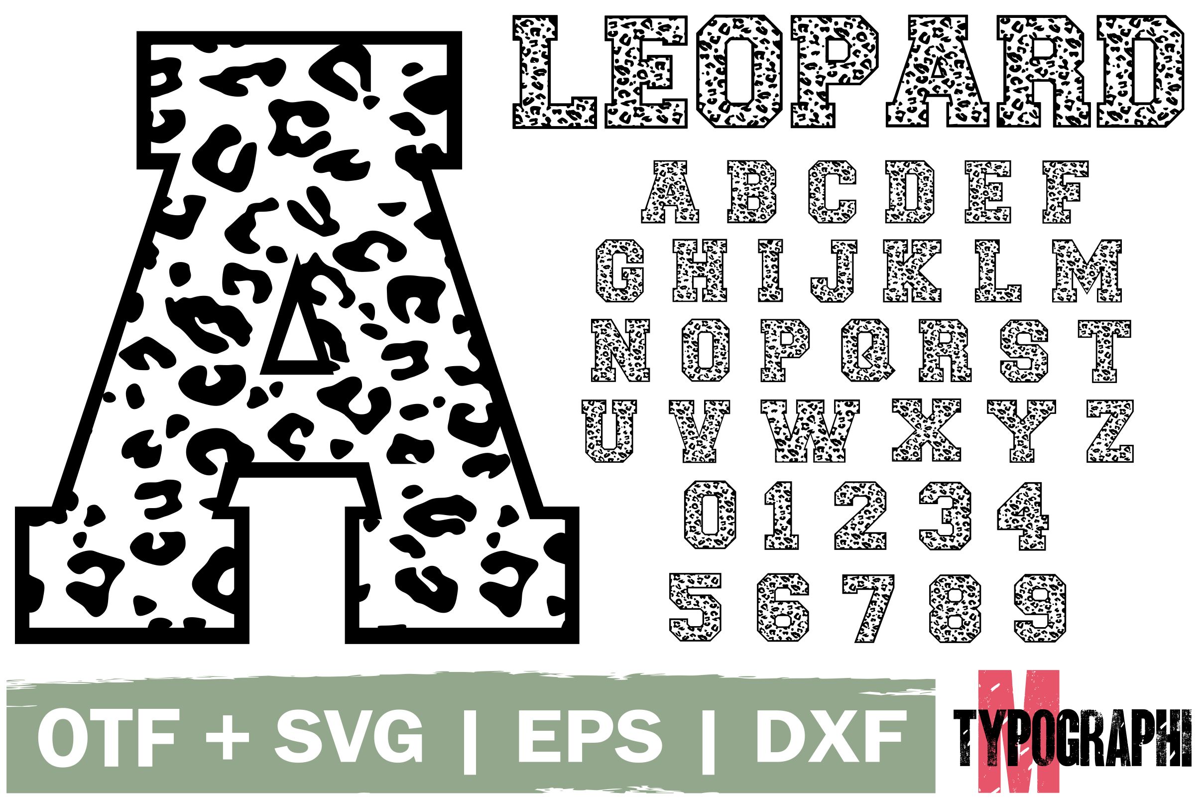 Leopard Print Letters Svg Free