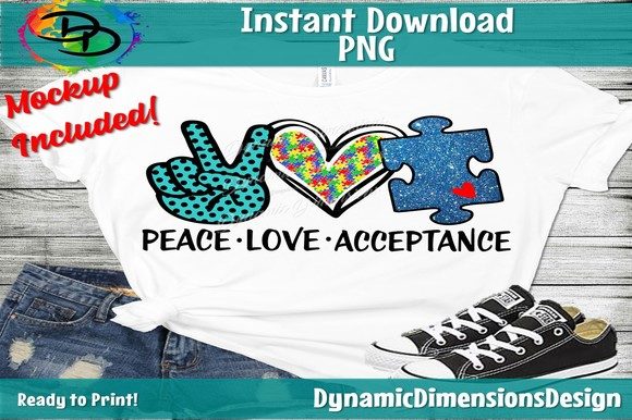 Peace Love Acceptance Graphic by Dynamic Dimensions · Creative Fabrica