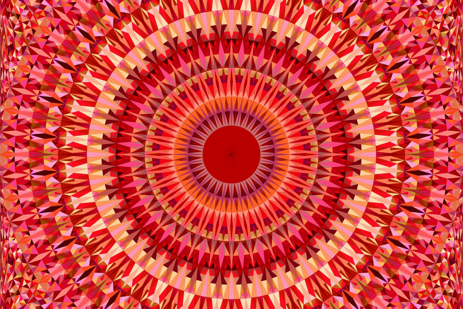 Seamless Red Mandala Pattern Gráfico por davidzydd · Creative Fabrica