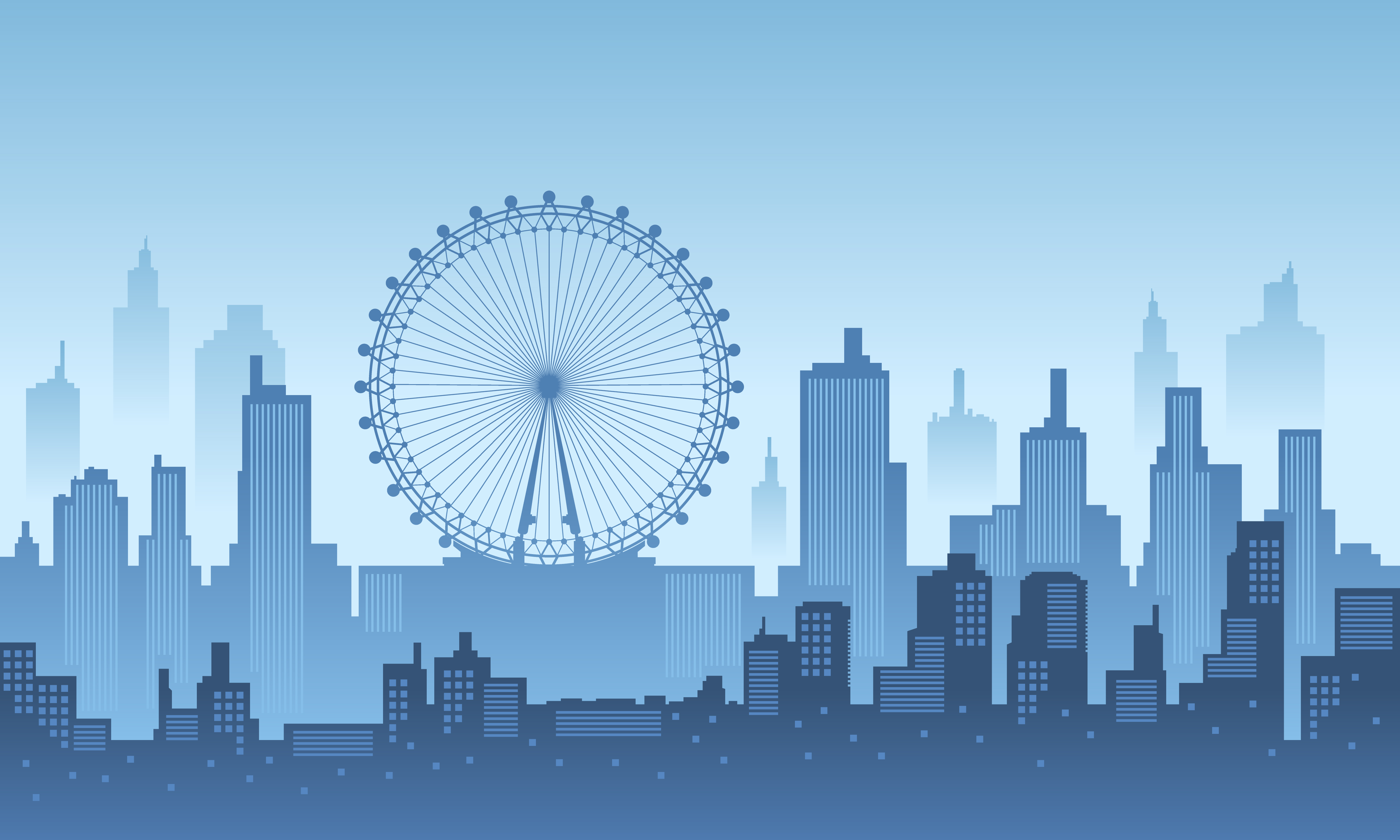 City Silhouette Of London In The Morning Graphic By Cityvector91 Creative Fabrica