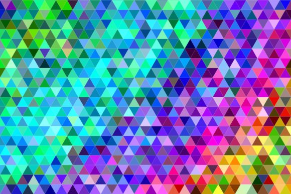 Regular Multicolor Triangle Background Gráfico por davidzydd