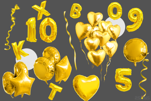 gold foil number balloons