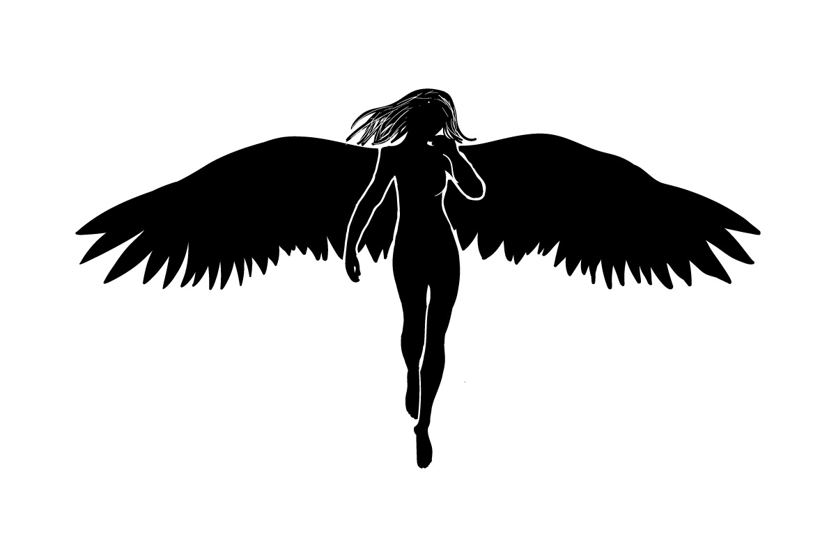Angel Icon Beautiful Graphic by Barra Zain · Creative Fabrica