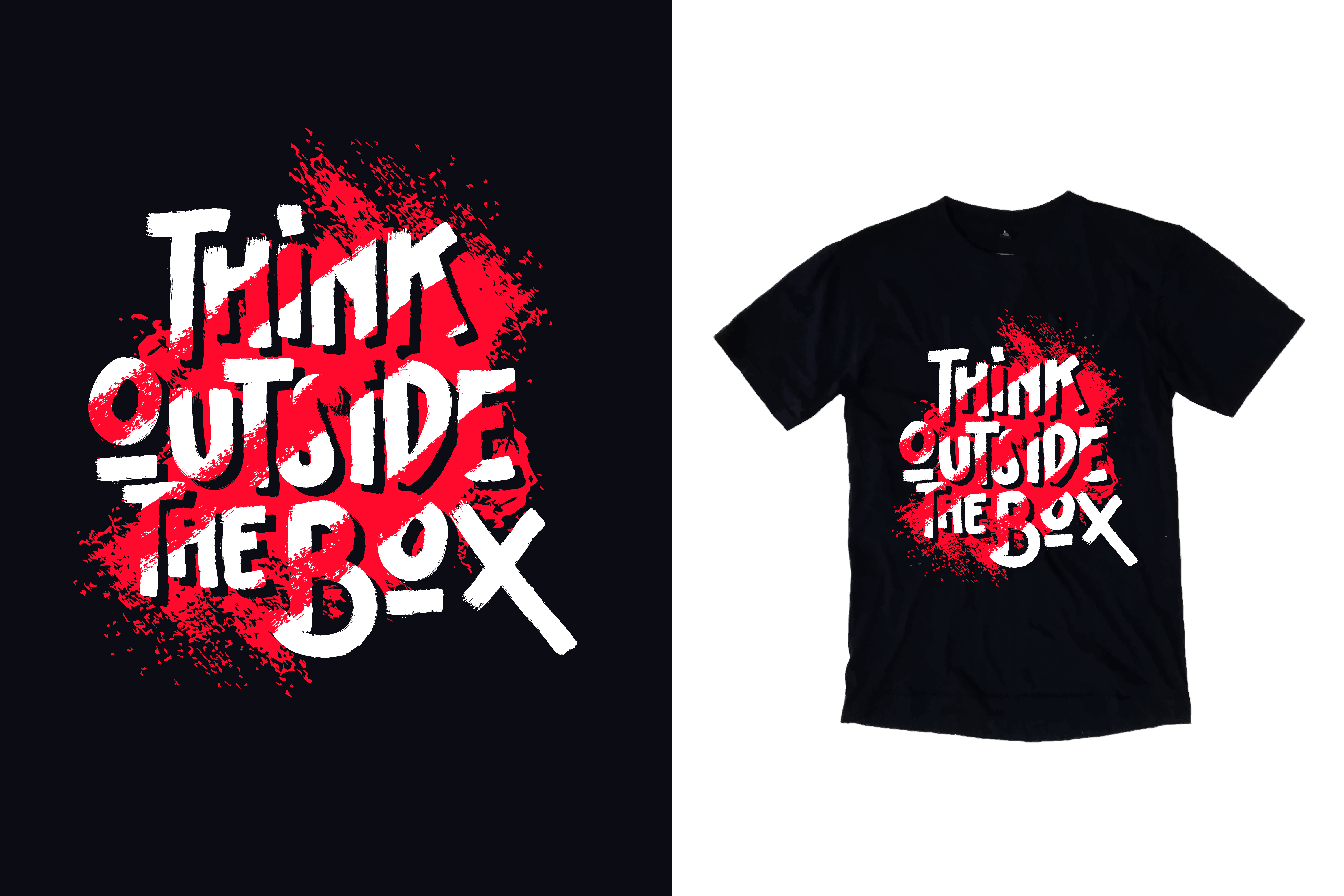 T-shirt Think Outside the Box Graphic by yazriltri · Creative Fabrica