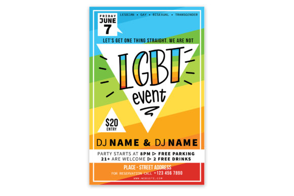 LGBT Event Flyer Template Print on Demands Design by Miss Chatz