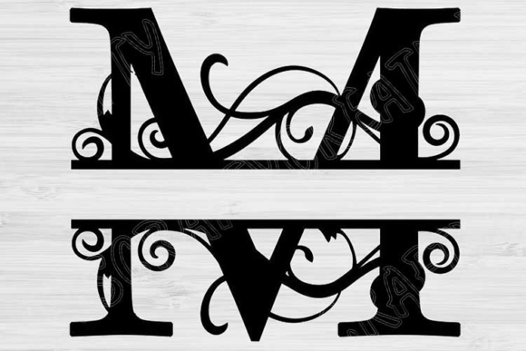 Rose Split Monogram Alphabet Clipart Set Graphic by Summer Digital Design ·  Creative Fabrica