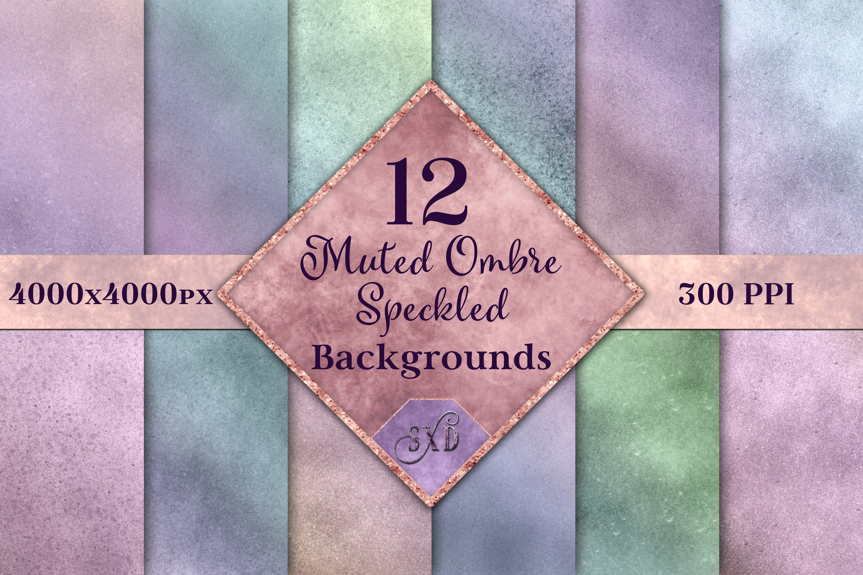 Muted Ombre Speckled Backgrounds Graphic by SapphireXDesigns