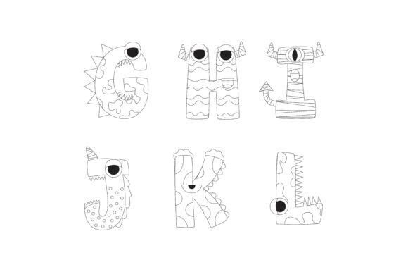 Cartoon Alphabet Letters Color Gráfico por DIGITAL CREATION