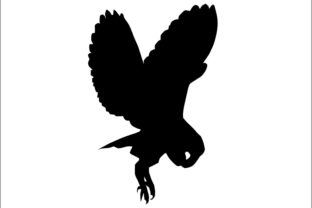 flying owl silhouette clip art