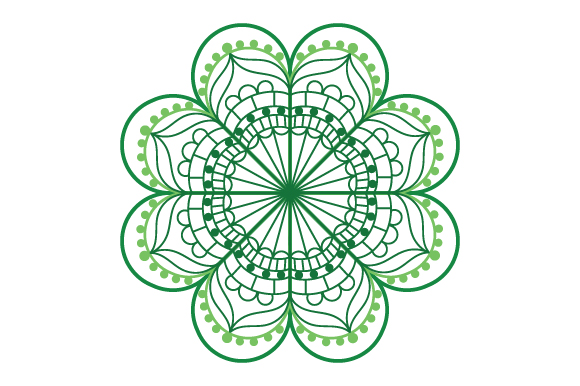 Four Leaf Clover Mandala Svg Cut File By Creative Fabrica Crafts