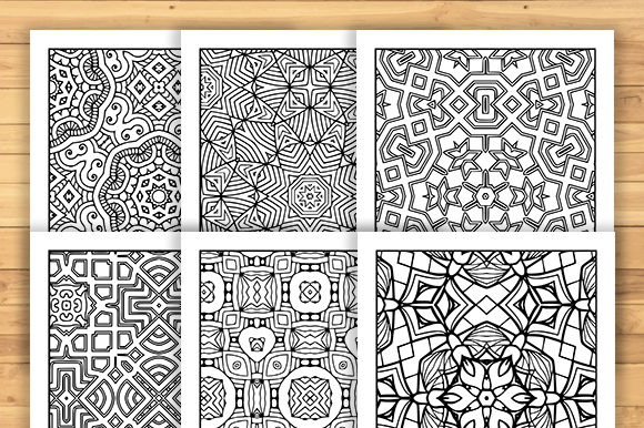 30 Geometric Adult Coloring Set Graphic by LIVELY LISHA · Creative