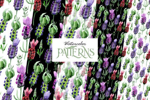 Purple Lavender Flowers Watercolor Macro Graphic by MyStocks · Creative  Fabrica