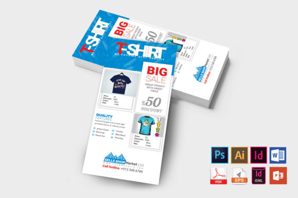 Rack Card | T-Shirt Shop DL Flyer Vol-01 Graphic by Imagine Design Studio ·  Creative Fabrica