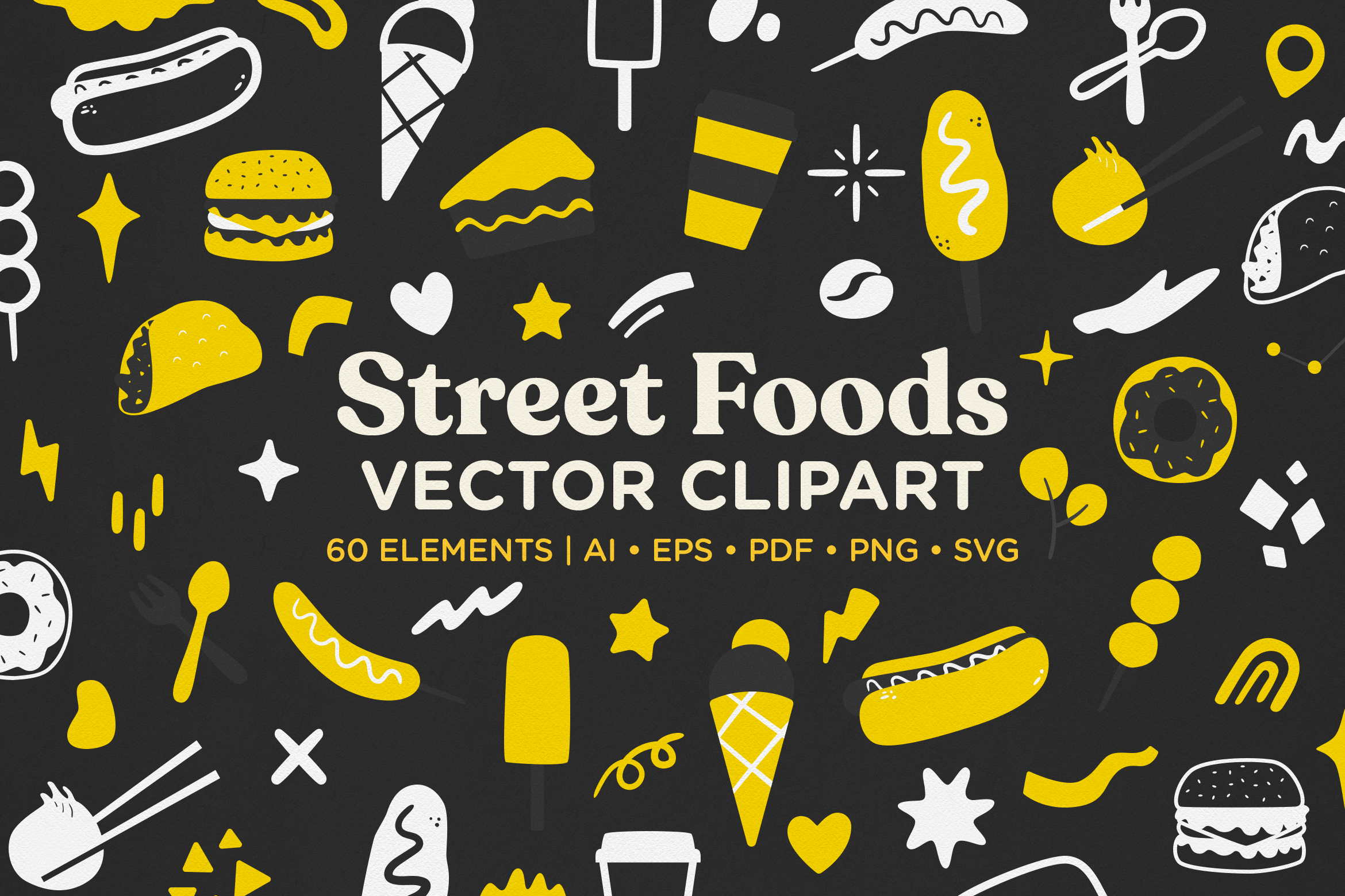 Street Food Vector Clipart Pack Graphic By Telllu Creative Fabrica
