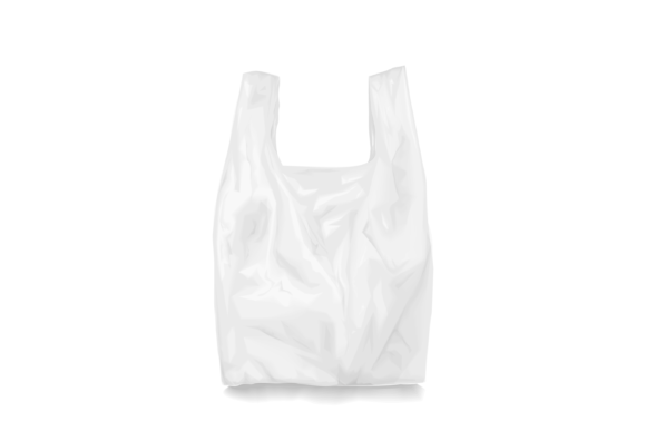 white plastic bag mockup