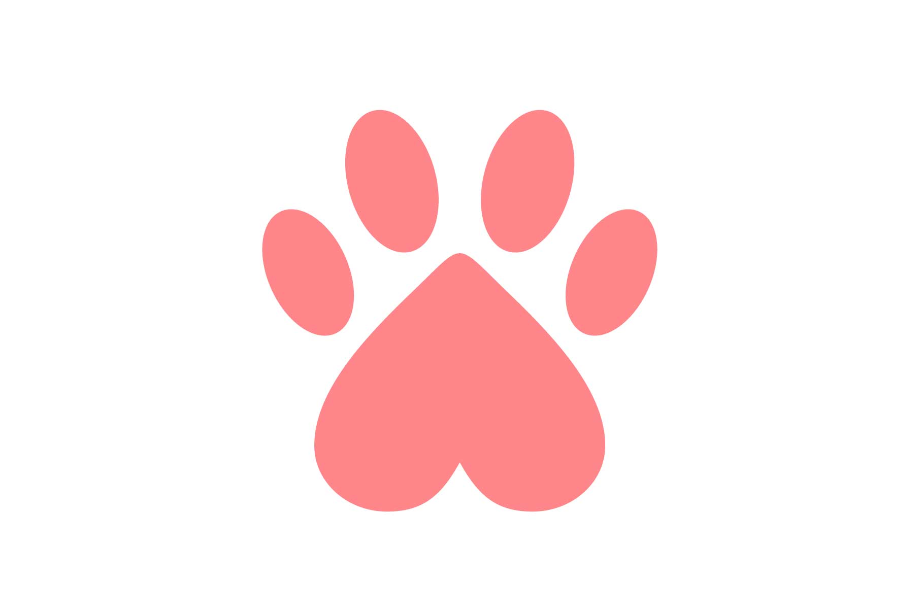Dog Paw Vector, Icon, Logo Design Heart Graphic by sore88 Creative Fabrica