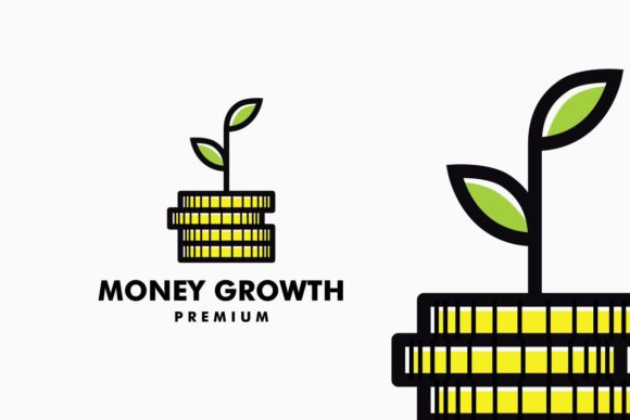 Company Name Logo Design For money, bag, dollar, growth, stock. Stock  Vector by ©Flatart 259021978
