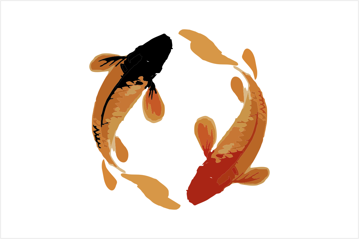 Koi Fish Logo in Brush Ink Art Graphic by SARIVART · Creative Fabrica