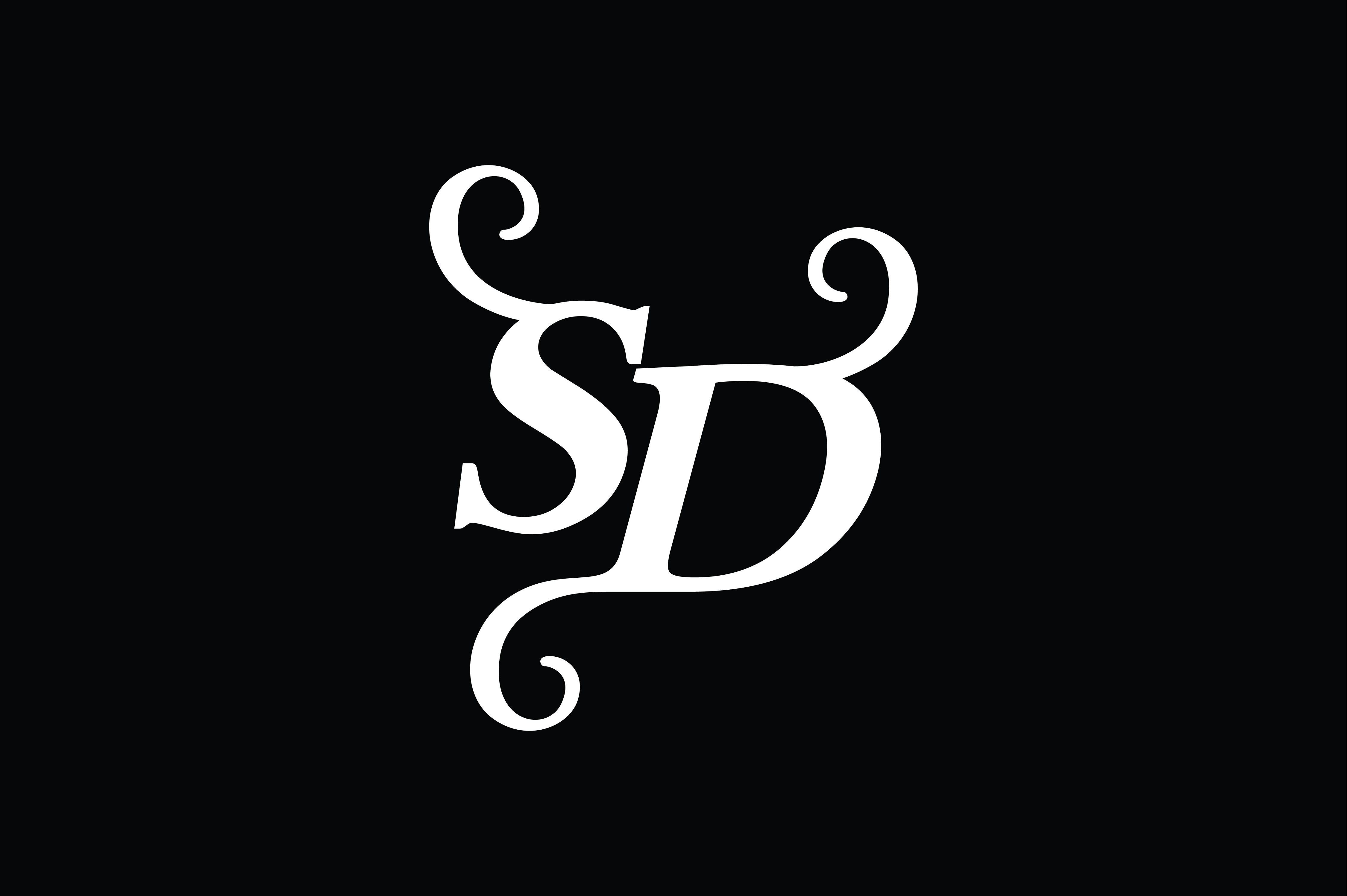 Monogram SD Logo V2 Graphic by Greenlines Studios · Creative Fabrica