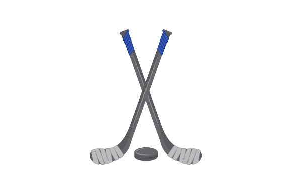 Crossed Hockey Stick SVG Cut File