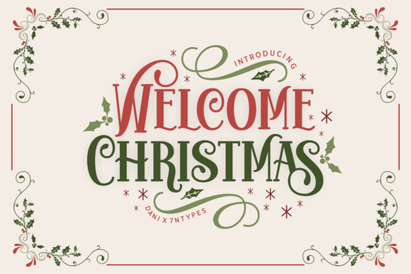 Welcome Christmas Font by (7NTypes) · Creative Fabrica