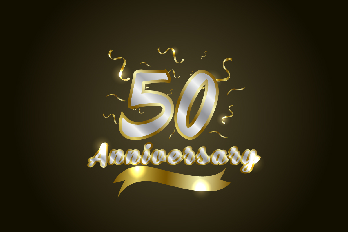 50th Anniversary Celebration Background Graphic by Dender Studio ...