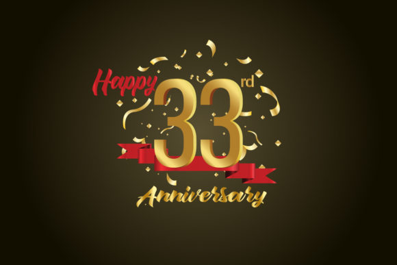 33rd Anniversary Celebration Background Graphic by Dender Studio ...