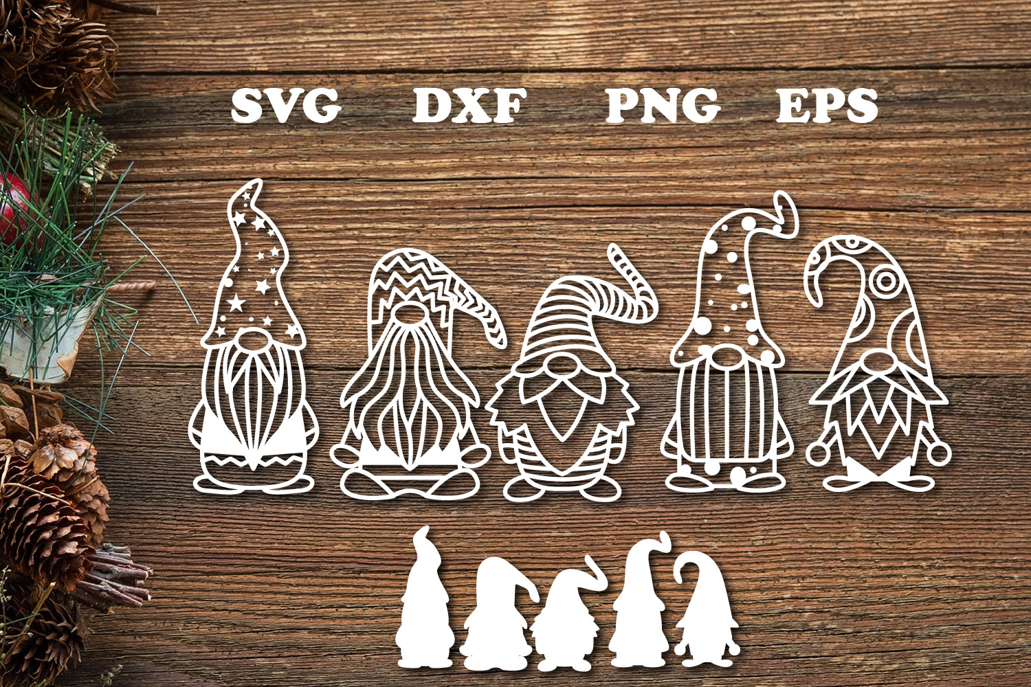 Papercraft Christmas Gonk svg PNG. Layered Christmas gnome Gonk svg SVG ...