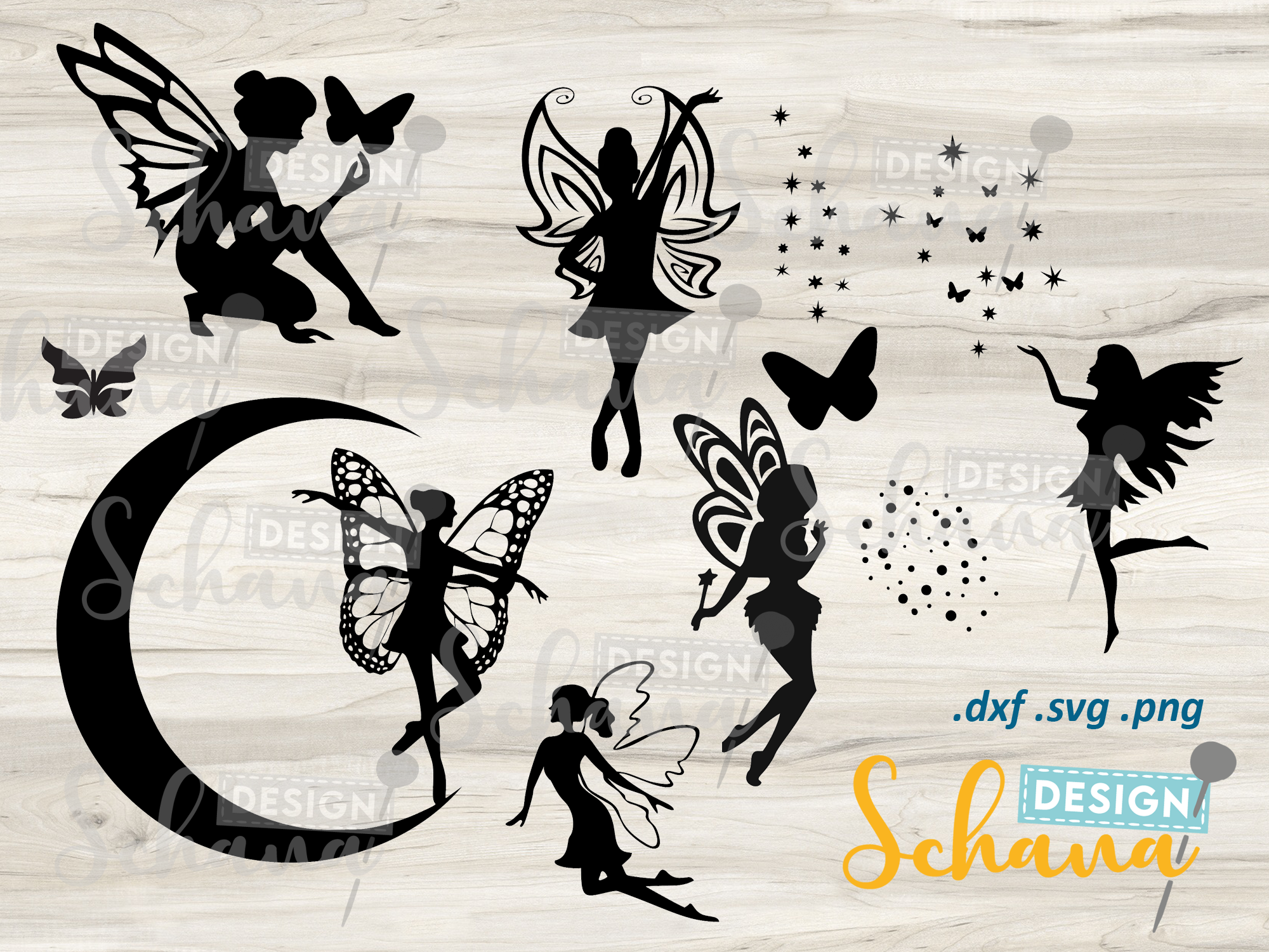 Download Fairy Pixie Set Of 6 With Deco Svg File Free Svg Cut Files