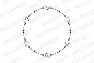 Circle Arrow Heart Wreath Frame Graphic by NNJ Designs · Creative
