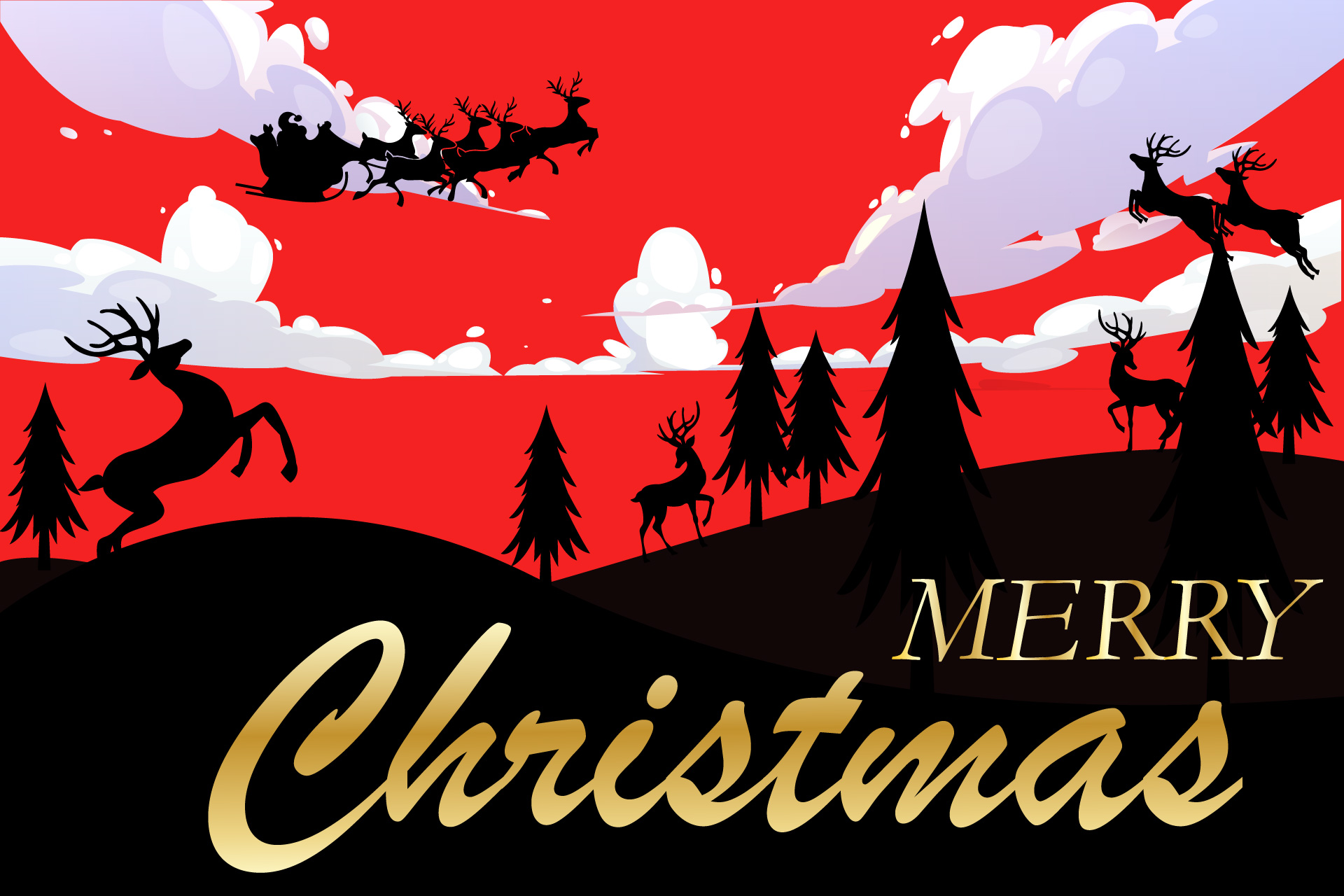 Download Merry Christmas Background Illustration Graphic By Isalnesia Creative Fabrica