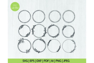 Download Floral Circle Wreath Svg Bundle Graphic By Diycuttingfiles Creative Fabrica